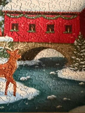 Puzzle by Boardwalk.   500ct. Covered Bridge Christmas